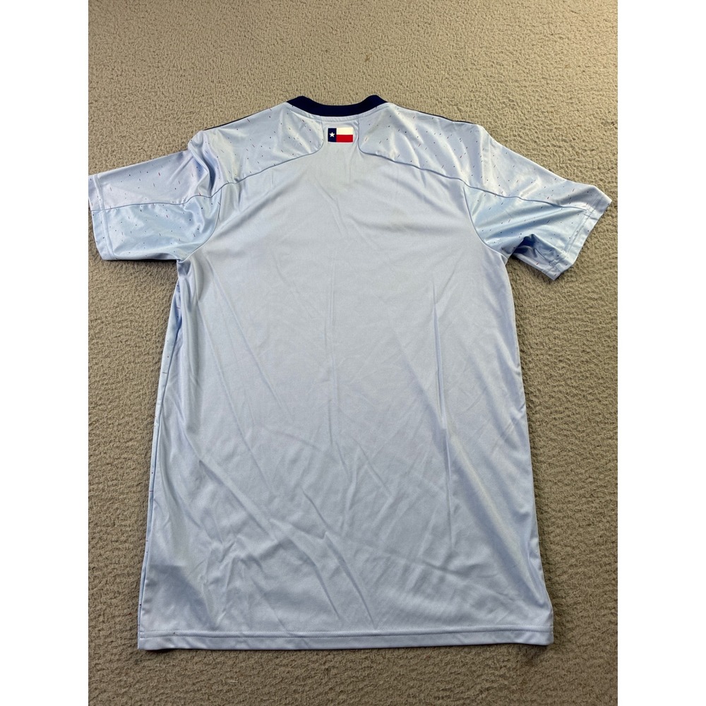 FC Dallas Adidas MLS Soccer Jersey Mens Medium Light Blue Aeroready Primegreen - Picture 12 of 14